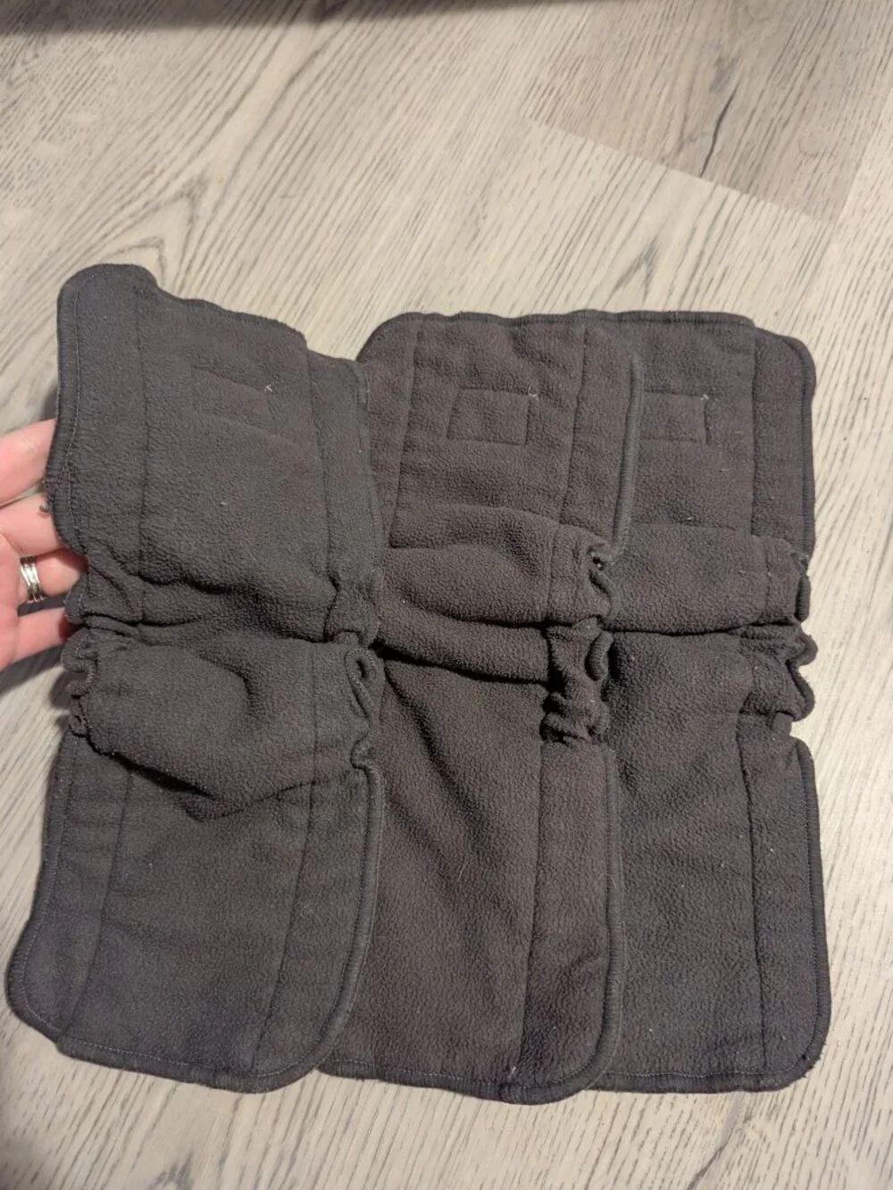 Charcoal Bamboo Cloth Diaper Inserts (set of 3)